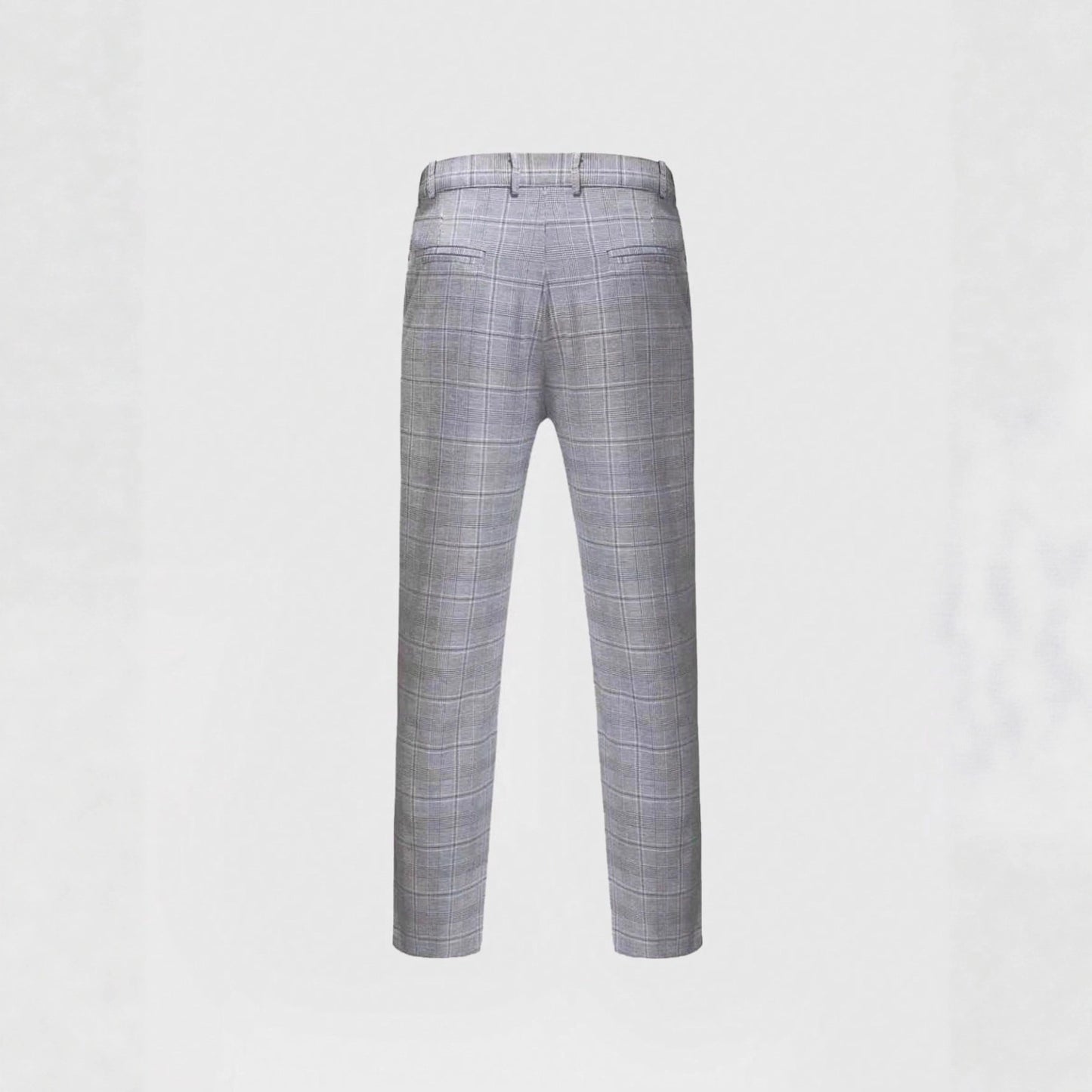 Mens Slim-Fit Plaid Business Suit Two-Piece Set