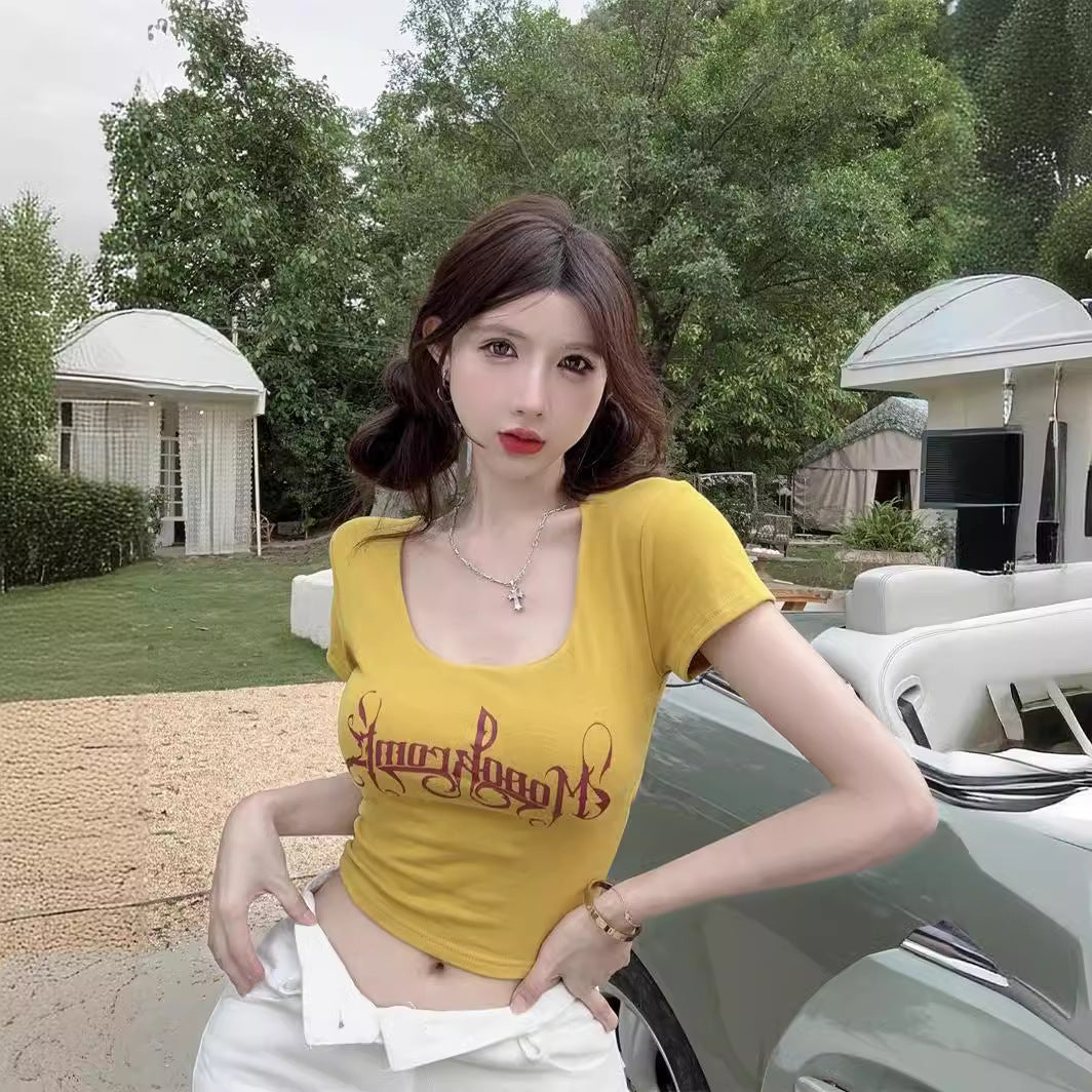 Stylish Niche And Unique Slimming Short-sleeve T-shirt