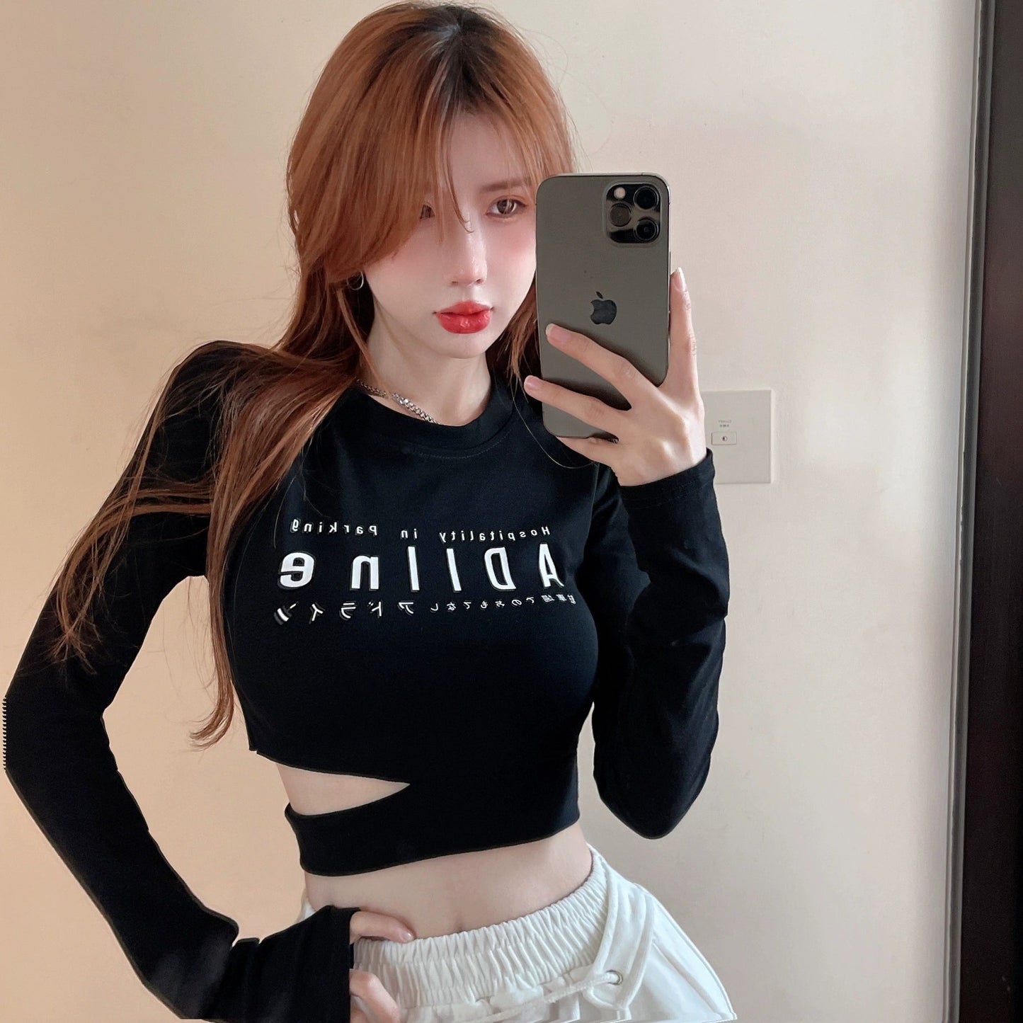 Sexy Alluring Long-sleeve T-shirt For Women With A Designer Edge