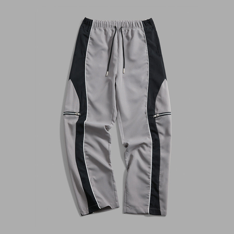 Stylish Casual Pants With A Personalized Patchwork Design And Trendy Zipper Detailing